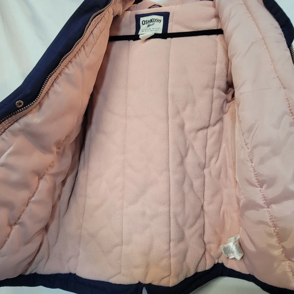 OshKosh B'gosh Navy Parka With Pink Fur